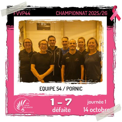 Rencontre J1 de la S4 : Vigneux contre Pornic (défaite)
